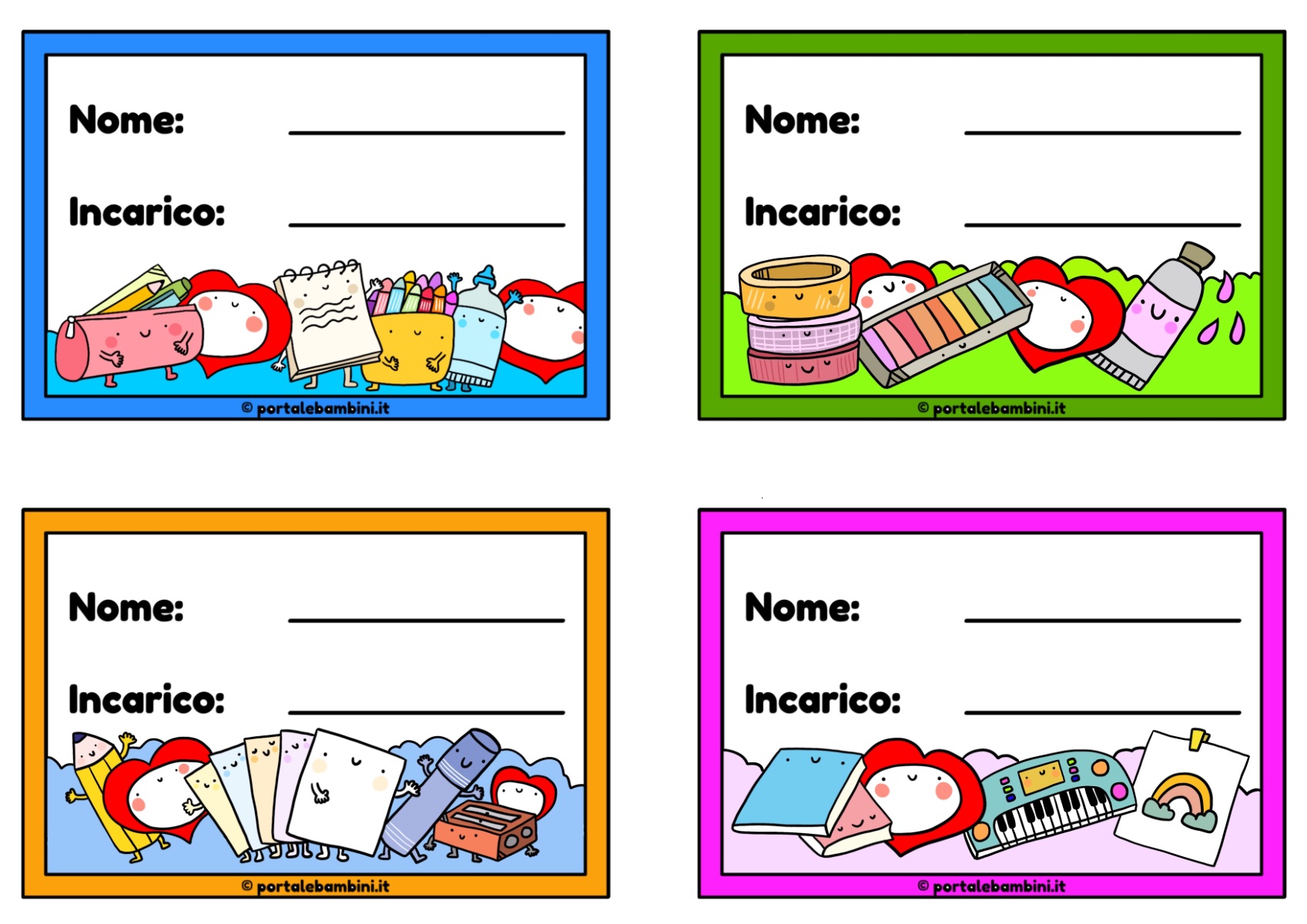 Cartellone Degli Incarichi Portalebambini it
