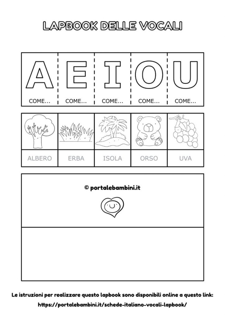 Lapbook Delle Vocali Portalebambini it Lapbook Delle Vocali Portalebambini it