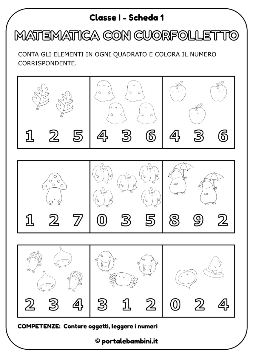 Contare Gli Oggetti Portalebambini it