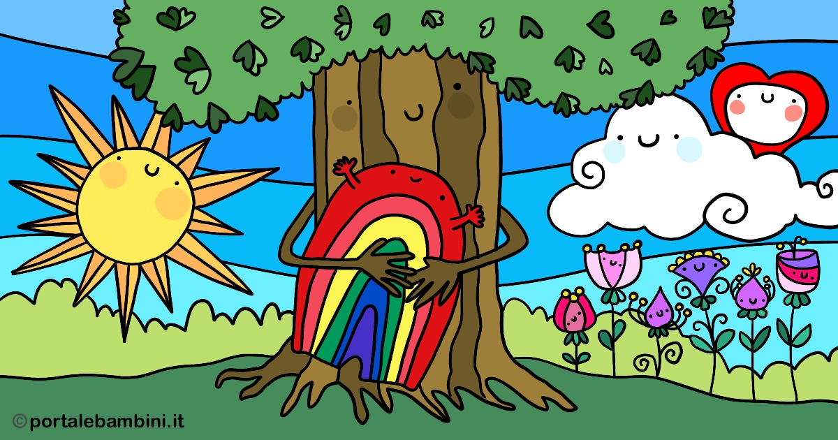 la leggenda dell'albero arcobaleno
