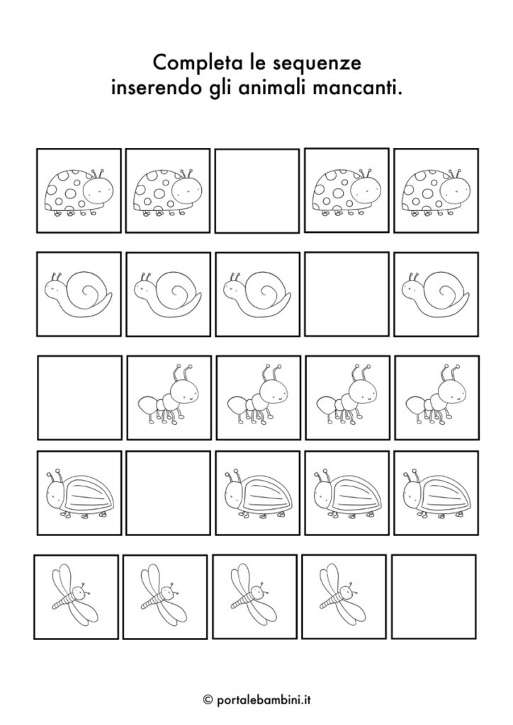 Sequenze di Forme e Colori' per Bambini – Scuola Infanzia - SostegnO 2.0