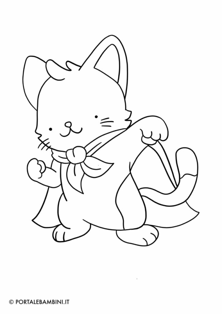 Gatti Da Colorare stampa Gratis Portalebambini it Gatti Da Colorare stampa Gratis Portalebambini it