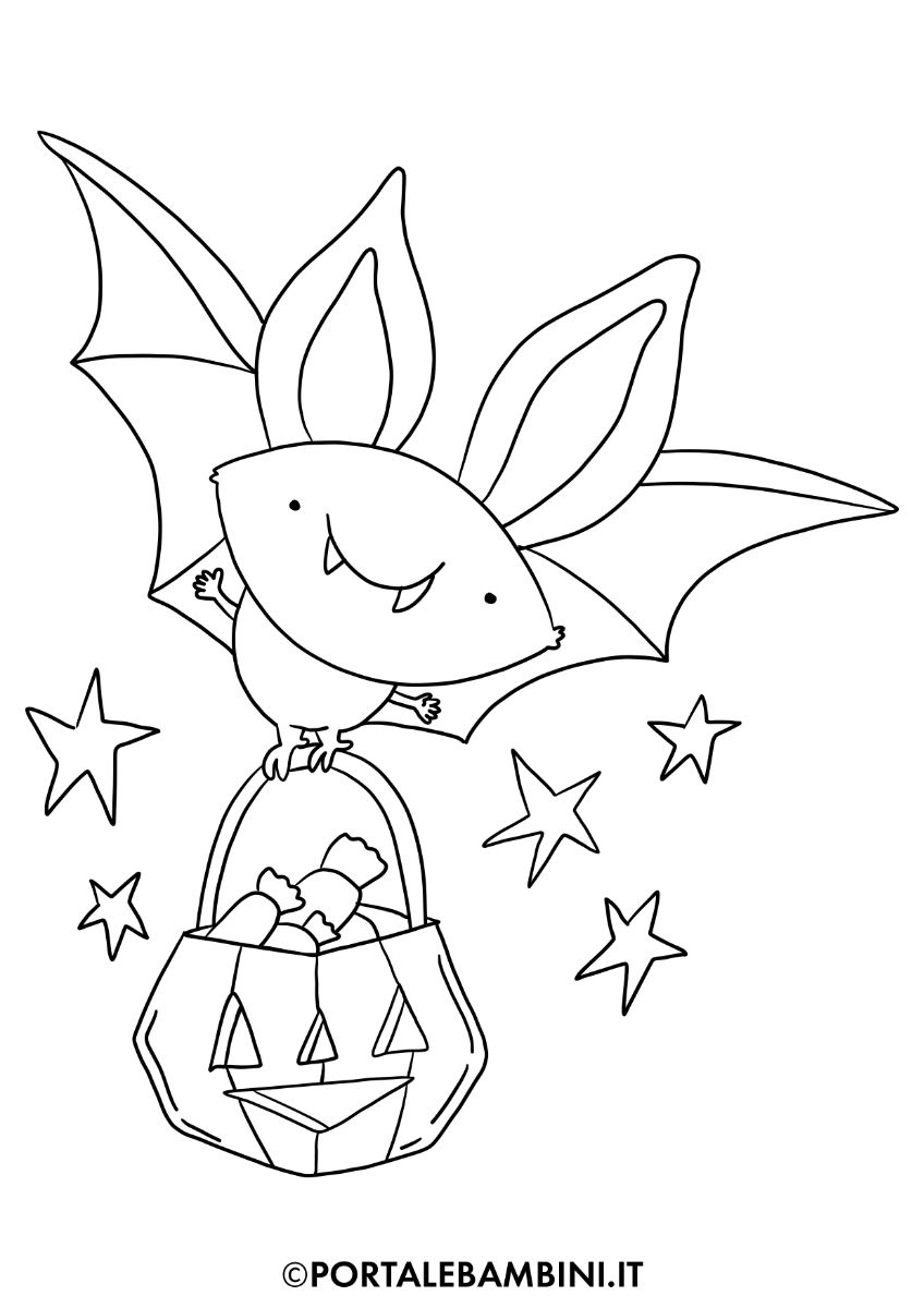 Pipistrelli Di Halloween Da Colorare