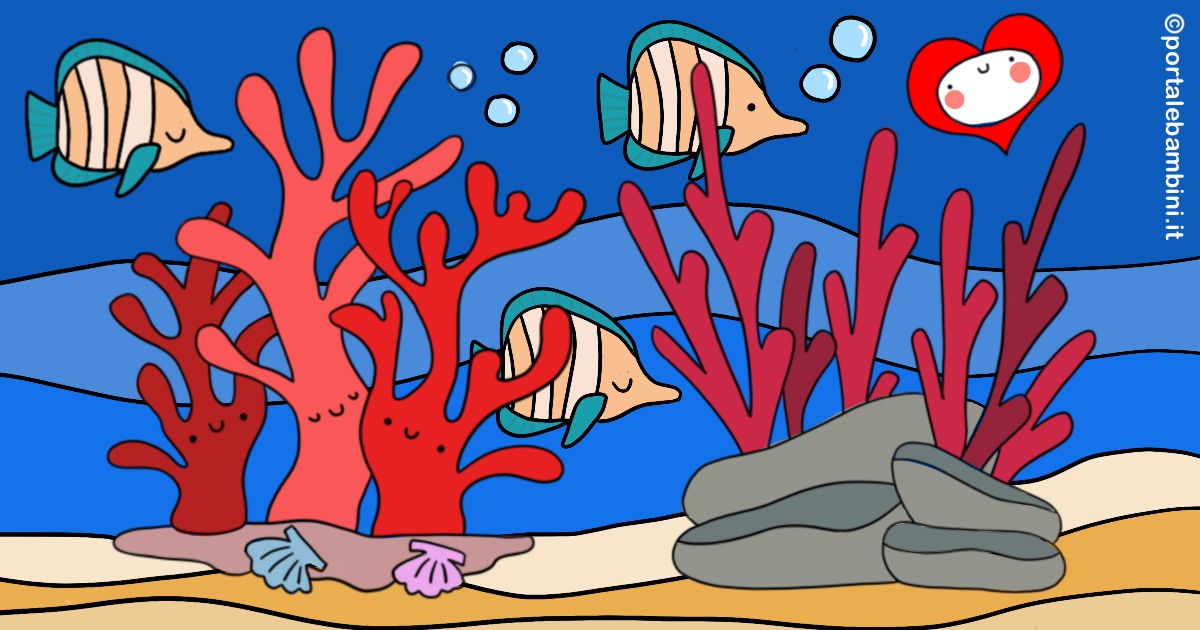 sagome e disegni di coralli da stampare e colorare