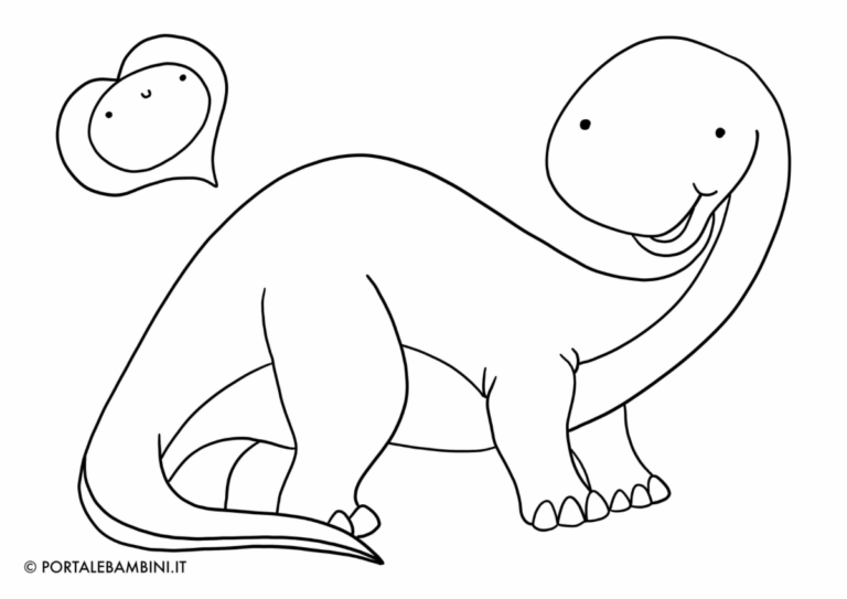 Brontosauro da Colorare | portalebambini.it