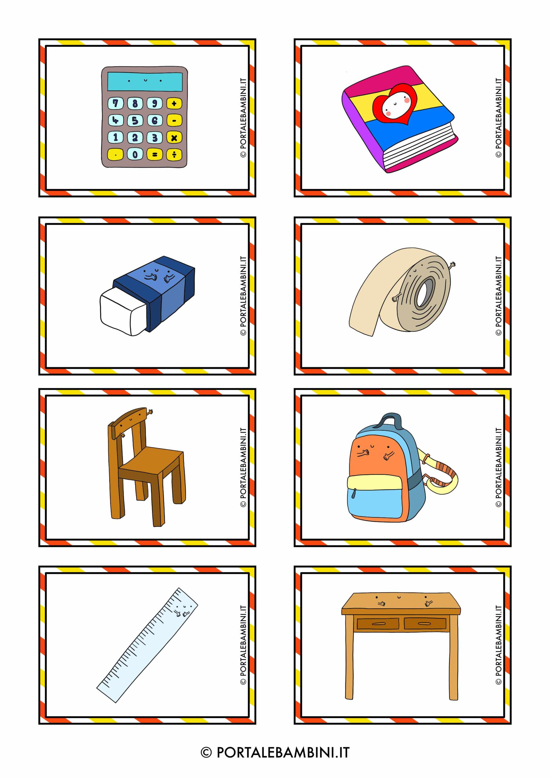 Oggetti Scolastici in Inglese portalebambini.it Oggetti Scolastici in Inglese portalebambini.it