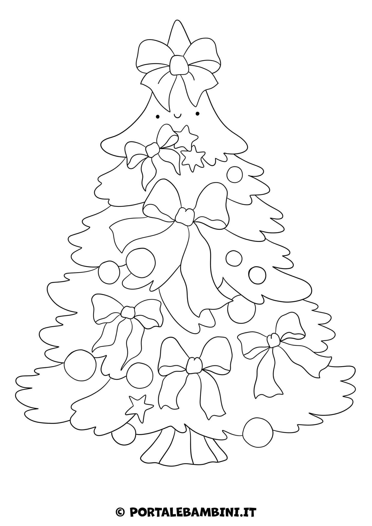 albero di natale da colorare e stampare