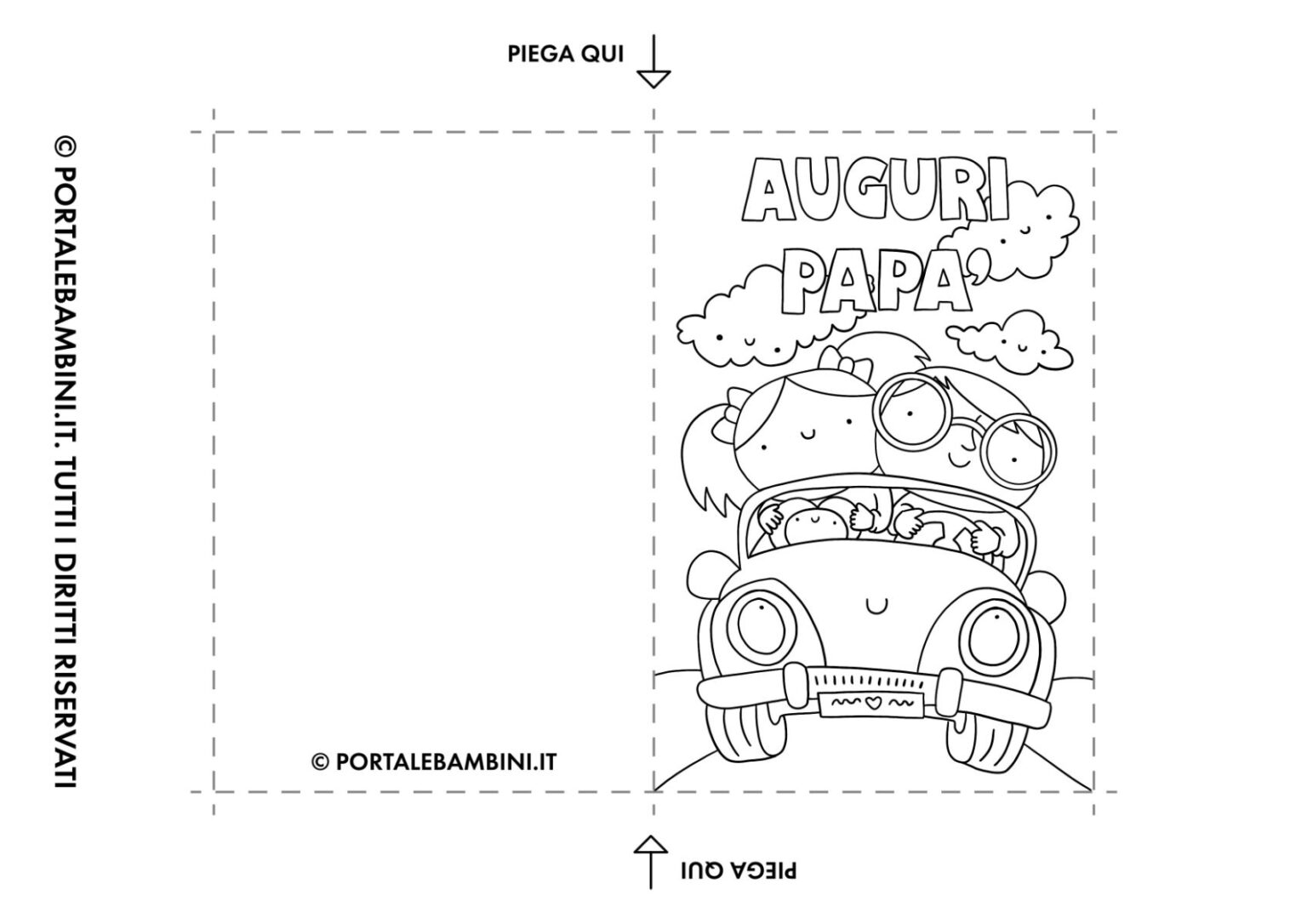 Festa Del Papà Biglietti Auguri Biglietti per la Festa del Papà da Stampare e Colorare