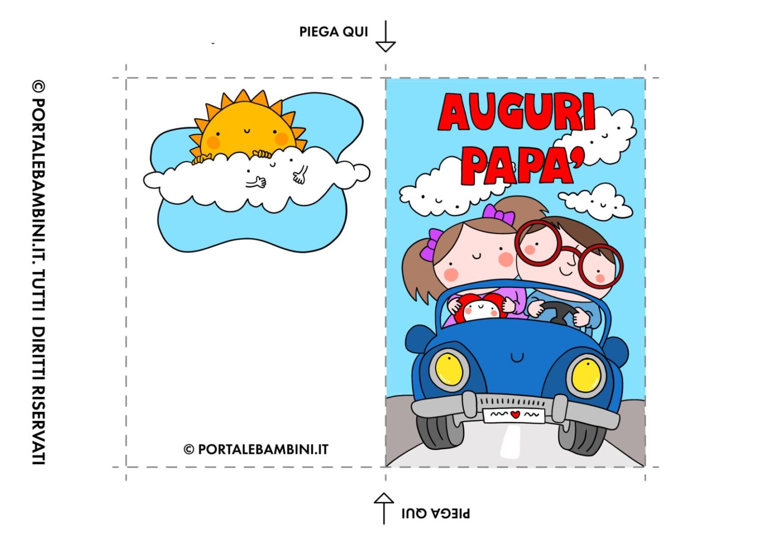 Festa Del Papà Biglietti Auguri Biglietti per la Festa del Papà da Stampare e Colorare