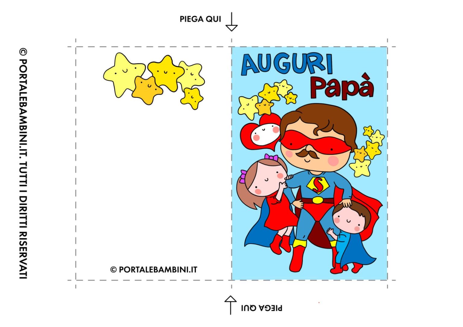 biglietti festa papà da stampare