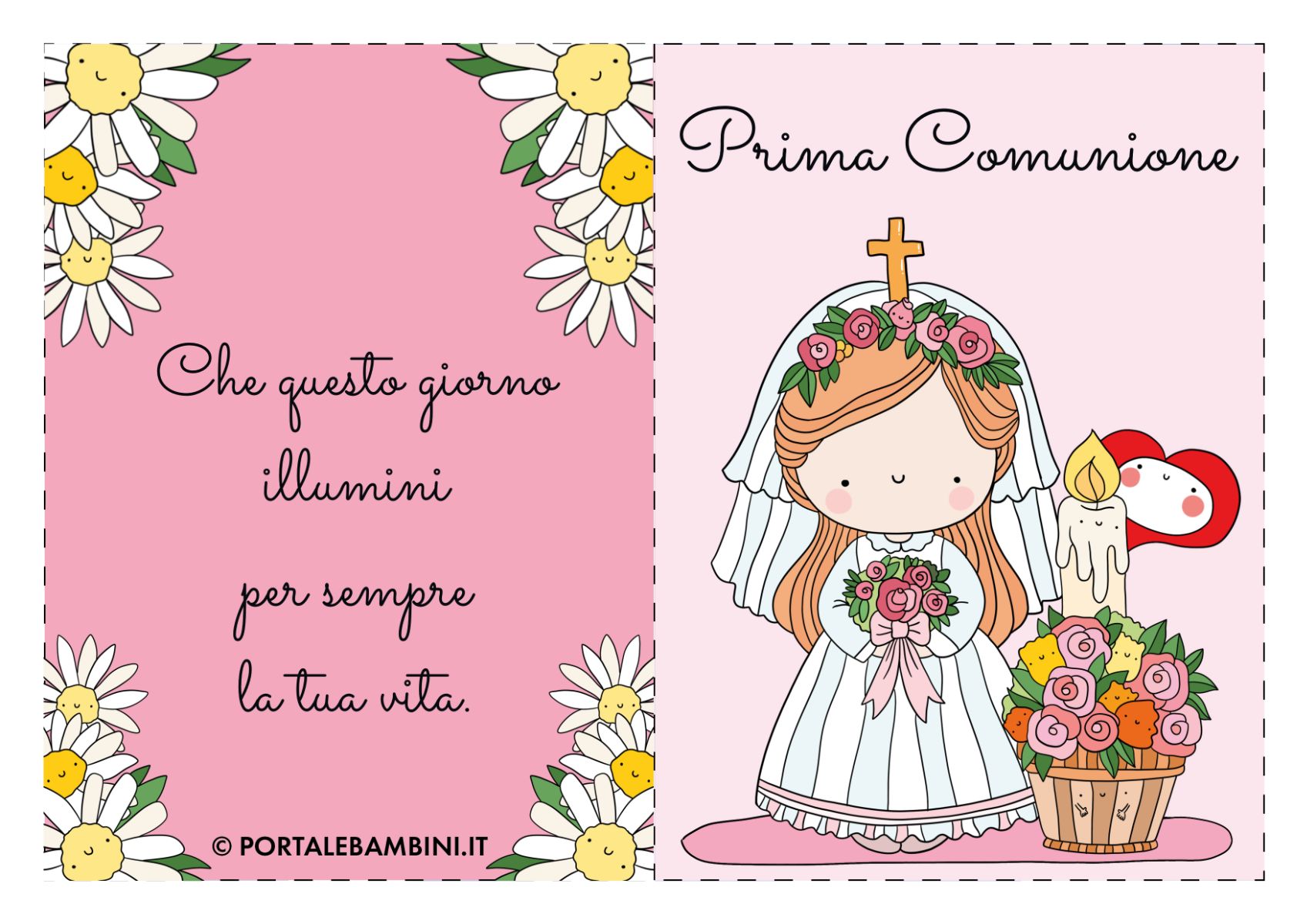 2 Striscioni Personalizzati Per Battesimo E Comunione - Banner Con Foto, Nome E Data, Per Interni (0,3x0,9 M) Ed Esterni (0,3x0,9 M), Antistrappo