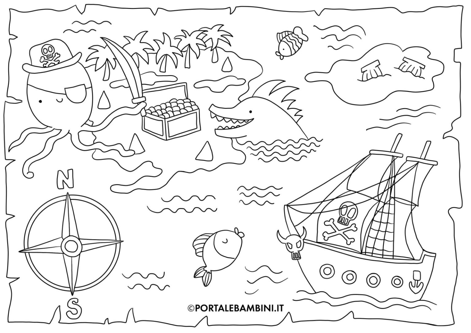 2 Banner Di Compleanno Personalizzati Mappa Del Tesoro Pirata – Poster Decorativi Per Festa Bambini, Personalizzabili