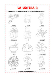 Parole con la R + Schede sulla R