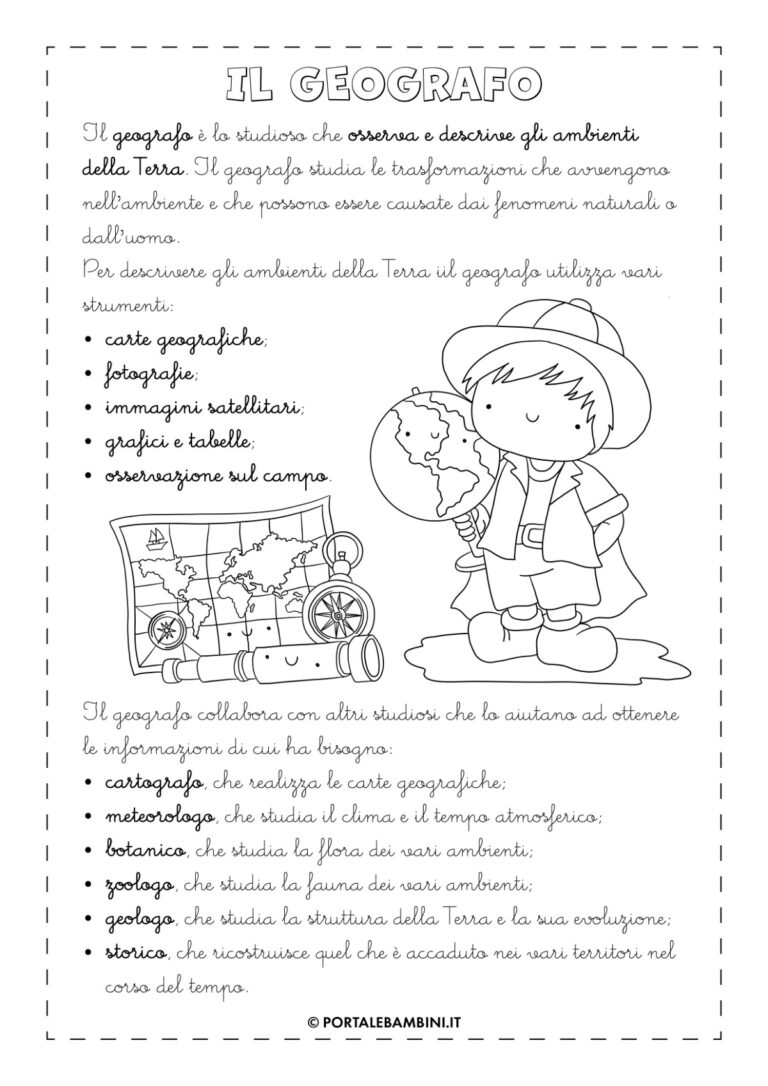 Schede Didattiche Di Geografia Classe Seconda Portalebambini It