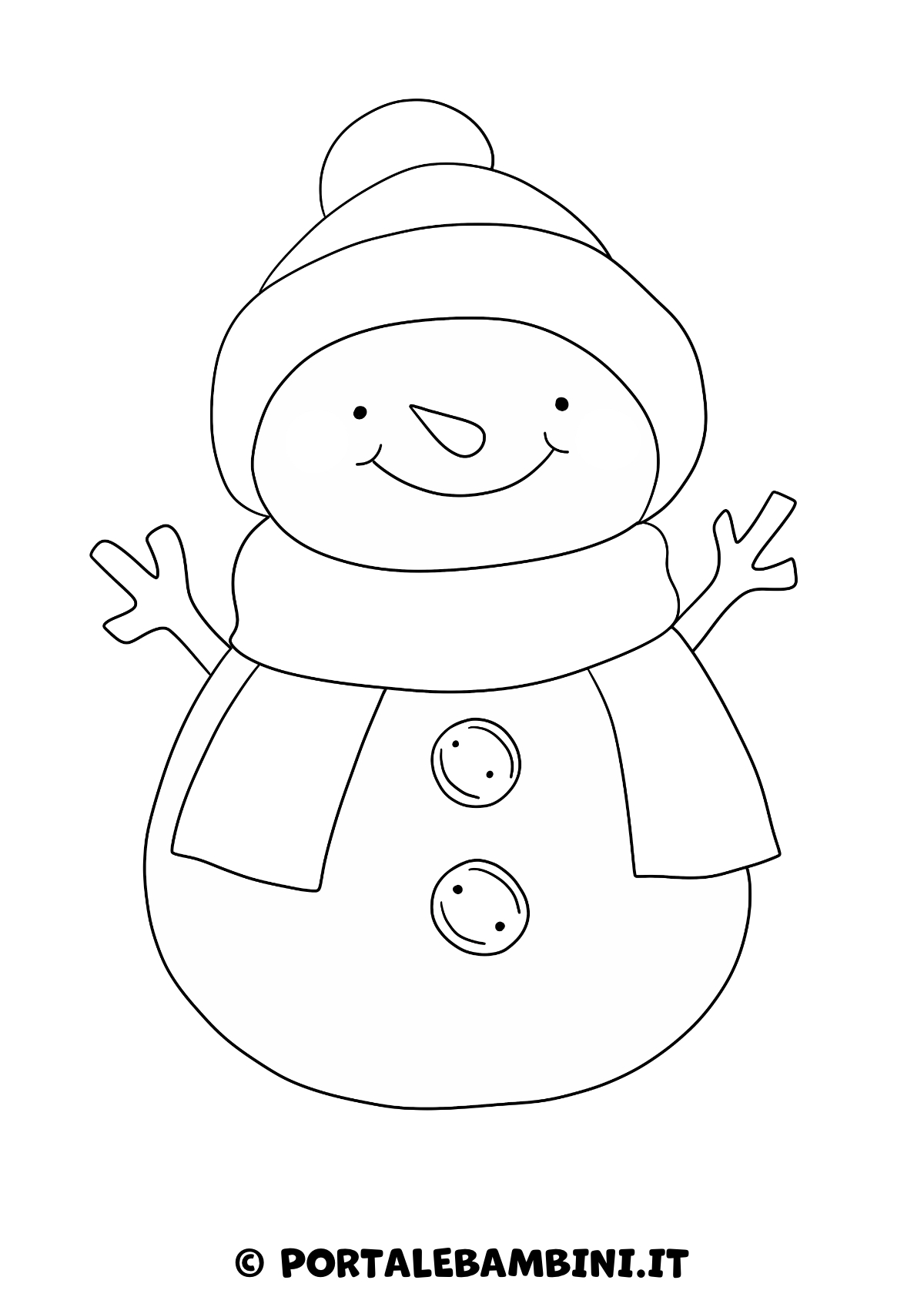 disegni di natale pupazzo di neve